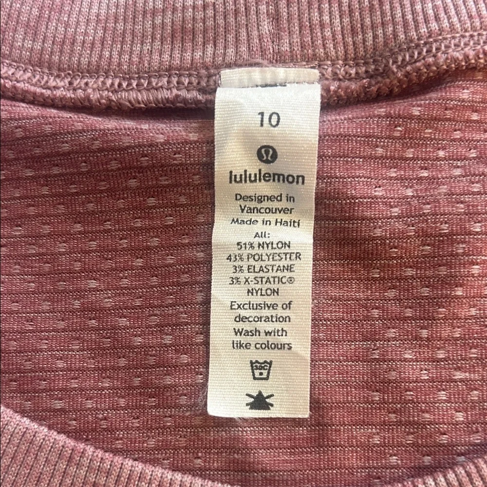Lululemon Swiftly Tech 2.0, Heathered Pink, Size 10, relaxed fit, EUC